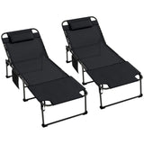 ZUN Folding Lounge Chairs / beach chair （Prohibited by WalMart） 18287224