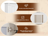 35inch Bathroom Wall Cabinet with Mirror, Wall Mounted Medicine Cabinet with Open Shelf, Mirrored N710P415335K