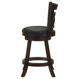 Cappuccino and Black Swivel Counter Height Stool B062P153488