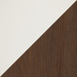 Dakota Industrial Dining Table in White Metal and Brown Wood-Pressed Grain Bamboo by LumiSource B202P223340