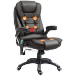 ZUN 6 Vibrating Massage Office Chair, 5 Modes High Back Executive Heated Chair with Reclining Backrest W2225141495