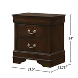 MDF Nightstand with 2 Drawers, Cappuccino B016P254522