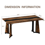 70.9"Rectangular Large Dining Table, Waterproof Large Desk for 8 People, Deluxe Family Dining Table W1162P291767