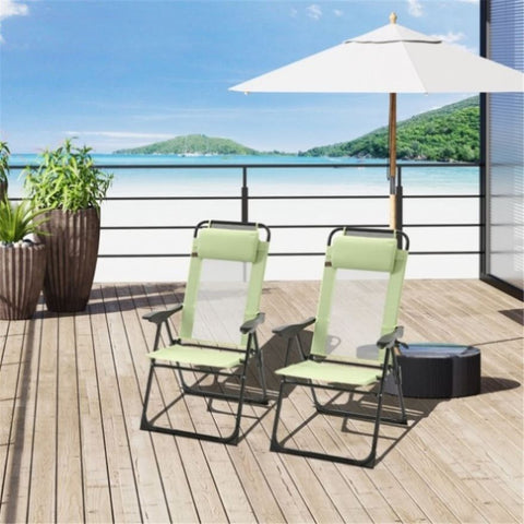 ZUN Folding Lounge Chairs / beach chair （Prohibited by WalMart） 28395473