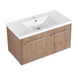 36 Inch Bathroom Cabinet With Sink,Soft Close Doors,Float Mounting Design W999P188200