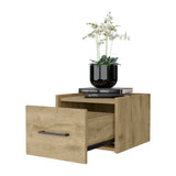 Elfrida Wall-Mounted Nightstand, Sleek Single-Drawer Design with Spacious Top Shelf B128P148913