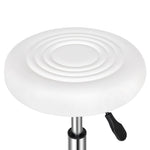 ZUN Round Stool with Lines Rotation Bar Stool White 44812868