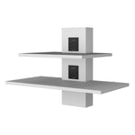 ZUN Luke White Dual-Shelf Wall Floating Shelf B062P175185