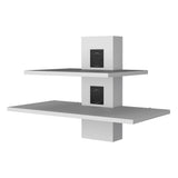 ZUN White Dual-Shelf Wall Floating Shelf B062P175185