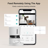 Smart WiFi Pet Feeder 1080P Dual Camera, Night Vision, Voice Control, Programmable Schedule 48871359