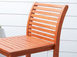 Emilio Reddish Brown Tropical Wood Bar Chair B093121201