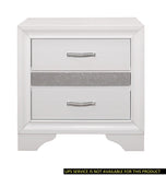 Glamorous Bedroom Furniture 1pc Nightstand of Drawers with Hidden Felt-Lined Jewelry Drawer White B01162539