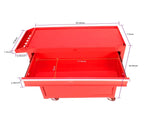 Detachable 5 Drawer Tool Chest with Bottom Cabinet and One Adjustable Shelf--Red 24206924