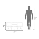 Fredonia Tv Stand 65" with a Door and Open Storage, Wengue B128P314796