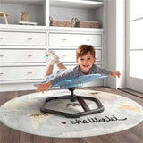 Kids Sensory Swivel Chair 360&deg Spin, 220lbs Capacity, Elephant Design, PP/Metal, Anti-Slip Pads 63935069