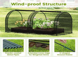 Green 98"x48"x48" Garden Crop Cage with High-Density Nylon Mesh, 2 Zippered Doors Plant Protection 06567055