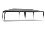 10x20ft Black Pop Up Canopy Tent, 6 Removable Sidewalls with 2 Doors 4 Windows, 38534135