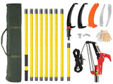 24ft Manual Pole Saw, Lightweight Tree Trimmers Long Handle Pruner Set, Sharp Steel Blade and 93491530