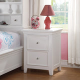 White 2-drawer Nightstand B062P186509