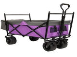 480Lbs Collapsible Wagon with Canopy,Wagon Stroller with 7" All-Terrain Wheels, Lightweight Foldable 47984277