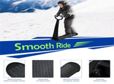 Safe Kids Snow Scooter - Raised Anti-Slip Spots, Directional Bottom, Easy Steering & Balance-Black 78128944
