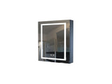 Bathroom Wall Cabinet Matte Black Medicine Cabinet with Mirror,with LED Light T3785P491989