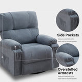 ZUN Recliner chair,360 degree rotating swing single sofa chair, equipped with soft cushion and backrest, W1521P265841