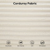 Loveseat Sofa Bed with Memory Foam & Steel Frame - No Assembly, Convertible 2-in-1 Design, Corduroy W2959P278432