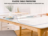 96" x 46" Clear Table Cover Protector, 2mm Thick Clear Desk Protector Table Pads, Plastic Tablecloth 05783985