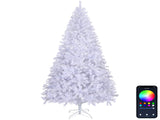 8 FT Pre-lit Artificial Christmas Tree, APP Controlled Xmas Tree Hinged Branches with 500 RGB Lights 34343736