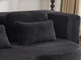Queen Size Sofa Bed, Chenille Futon Sofa Couch, High-Density Foam Convertible Sleeper Sofa, W1829P280218