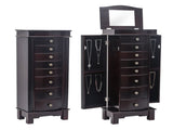 Jewelry Armoire with Mirror, 8 Drawers & 16 Necklace Hooks, 2 Side Swing Doors 06832042
