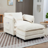 55.32*39.76" Oversized Sofa Indoor,Portable ottoman,Boucle Single Sofa Bed with Wider seat,Double W2715P269740