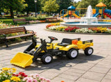 Ride-On Construction Vehicle Toy Kids Bulldozer/Excavator with Real Dirt Bucket, 6 Wheels & Cargo 93221001