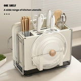 ZUN Knife Block Holder,Universal Knife Block,Kitchen Knife Holder,Kitchen Knife Rack Shelf, Magnetic 04157303