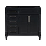 ZUN 36'' Bathroom Vanity without Sink, Freestanding Bathroom Storage Cabinet with 2 Drawers and a WF322109AAB