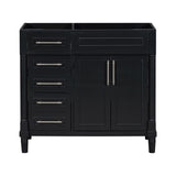 ZUN 36'' Bathroom Vanity without Sink, Freestanding Bathroom Storage Cabinet with 2 Drawers and a WF322109AAB