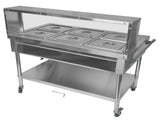 6-Pan Commercial Food Warmer with Dividers, Professional Buffet Catering Food Warmer, Electric Steam 85031042