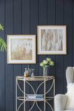 20.8x20.8x1.2" Framed Gold and Gray Wall Art with Glass Cover, Set of 2 W2078P313347