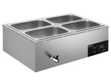 110V 600W 5L*4 Stainless Steel Four Plates Heating Food Warming Soup Pool Silver 89737780