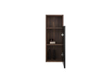 CC1014S110.309 Black & Walnut Bathroom Floating Side Cabinet, Wall-mounted Storage Cabinet for Small W1865P266256