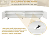 ON-TREND Graceful TV Stand Arch Cabinets for TVs Up to 78'', Minimalist Entertainment Center WF325999AAK