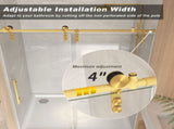 56-60" x 76" H Frameless Sliding Shower Door, 5/16" Clear Tempered Glass, Stainless Steel W1675P412316