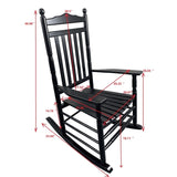 BALCONY PORCH ADULT ROCKING CHAIR-BLACK W49540382