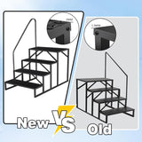 ZUN Swimming Pool Ladder Above Ground, RV Steps with Handrail, Heavy Duty Pool Step Hot Tub Steps, 660 72379704