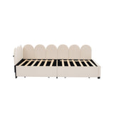 Twin size Upholstered Daybed with 2 Drawers, Velvet Sofabed with Soft Fabric Headboard, No N733P194900A