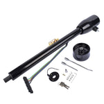 ZUN Black 32" Floor Shift Tilt Manual Steering Column w/ Key & 9 Hole Wheel Adpater 01425501