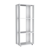 Eco 39" Tall Four-Tier Bookcase, Living Room, Storage Cabinet, Shelves White B200P253720