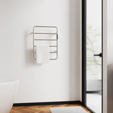 18.7" Heated Towel Rack for Bathroom,Wall Mounted with Intelligent Touch Screen Timer, 6-Bar Towel T3177P305025