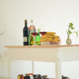 Kitchen Island & Kitchen Cart, Rubber Wood Top, Mobile Kitchen Island with Two Lockable Wheels, W42049336